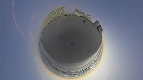 Quick 360 clip of the sunrise, slightly interrupted