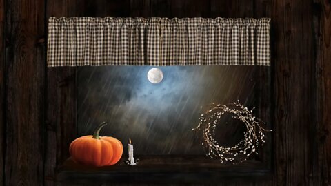 Rainy Autumn Evening Ambience/Peaceful Piano with Soothing Rain