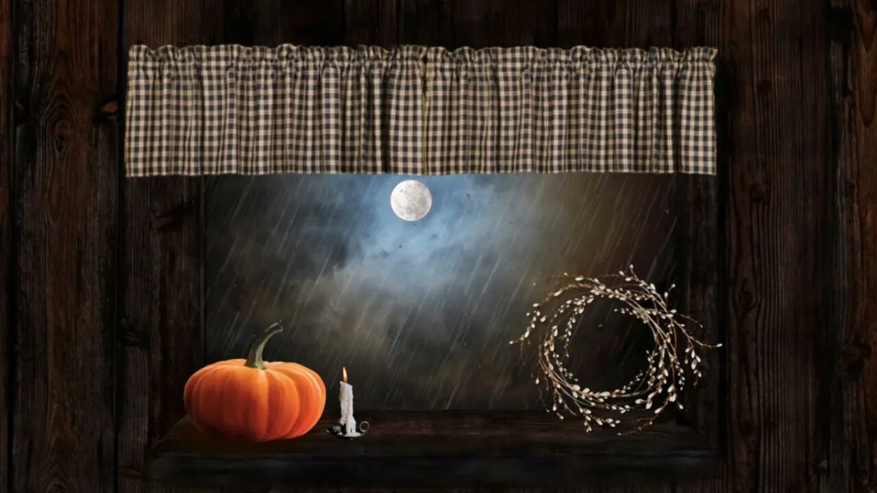 Rainy Autumn Evening Ambience/Peaceful Piano with Soothing Rain
