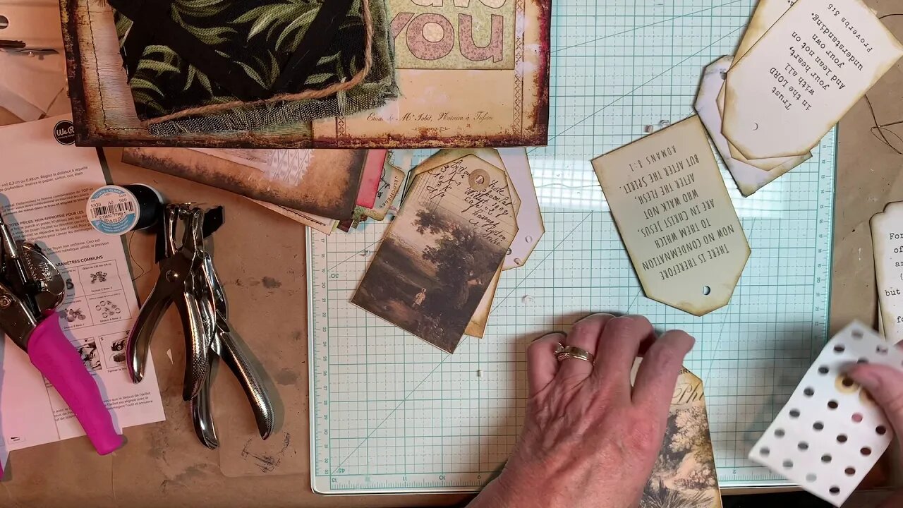 #12 THOUGHT LIFE Journal- Working on the tags for Junk Journals