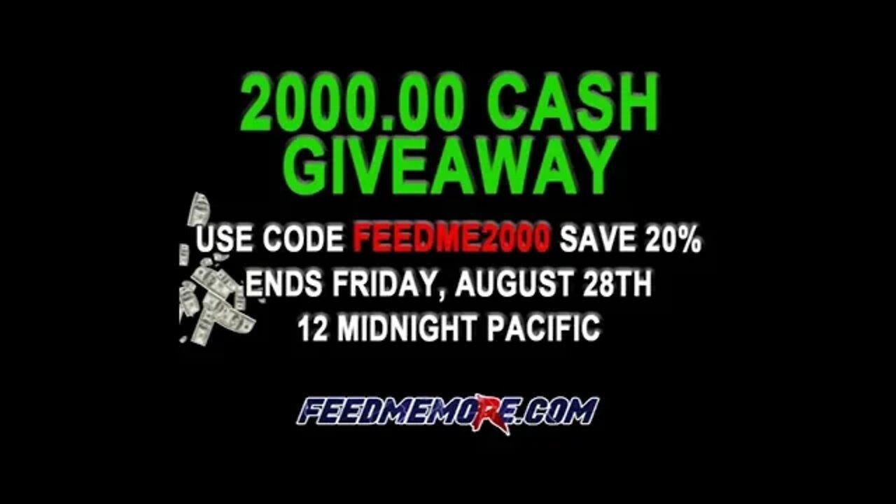 Feed Me More Nutrition Monster Cash Giveaway 2,000.00 💵