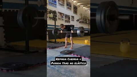 Remada Curvada + Puxada tsuri no elástico