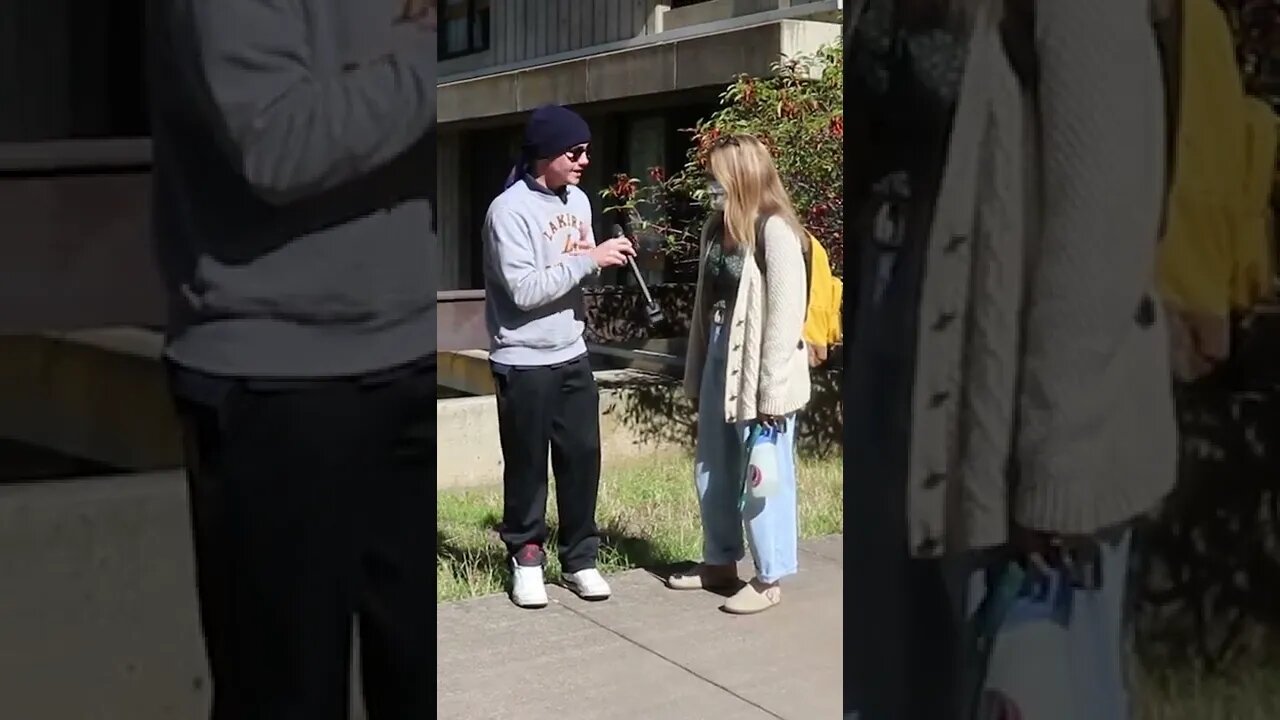 College Student Leaves Interview
