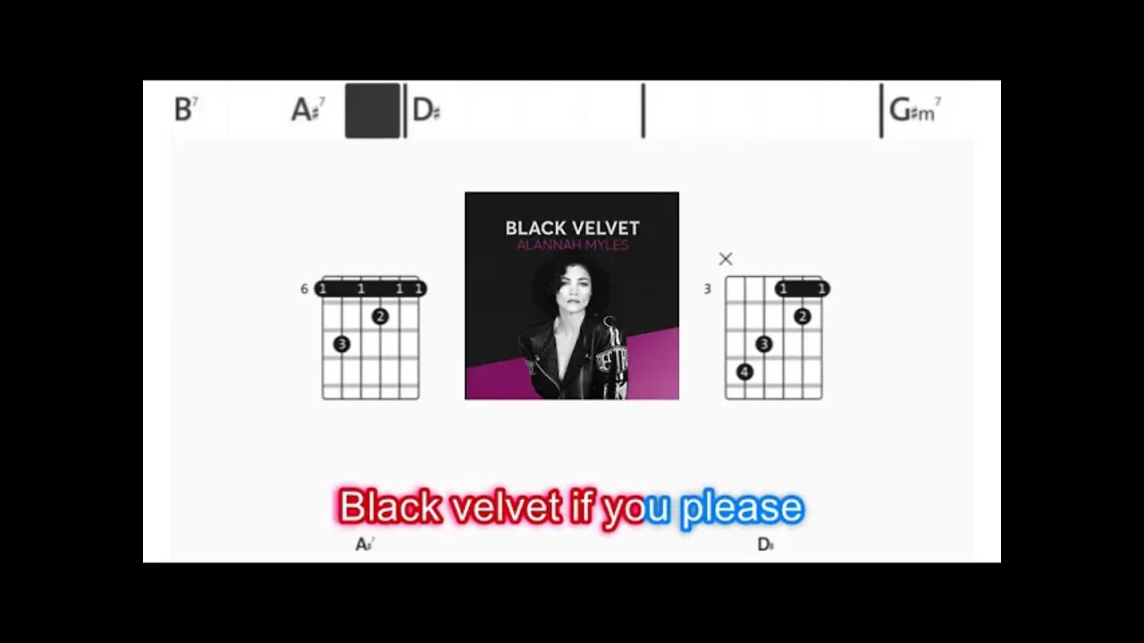 Alannah Myles - Black Velvet - (Chords & Lyrics like a Karaoke)