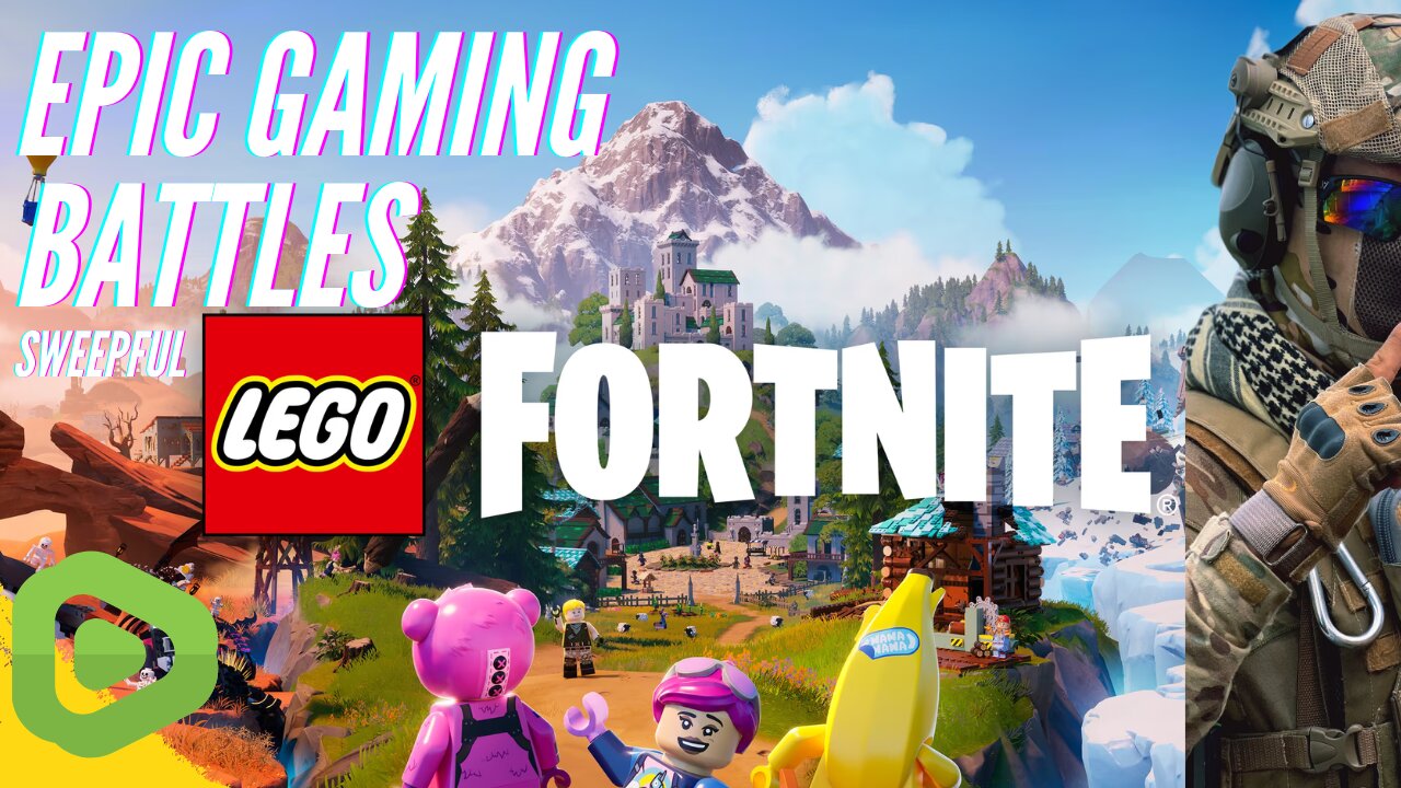 BUILDING A BASE AND LOOTING... Let's Play Some Fortnite Legos!!