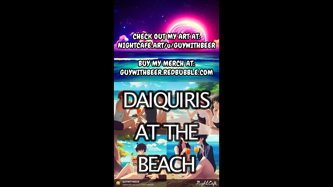 DAIQUIRIS AT THE BEACH | AI ART