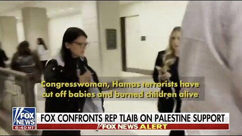 Rashid Talib is asked if she condemns Hamas for chopping children’s heads off