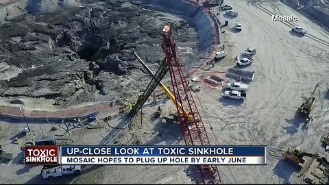 Up-close look at Toxic Mosaic sinkhole