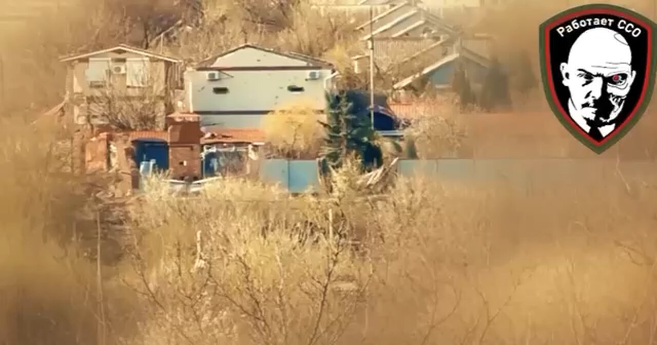 Russian forces using a SPG-9 easel grenade launcher on Ukrainian positions