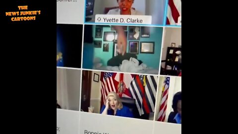 Democrat Representative attended zoom meeting straight out of bed.