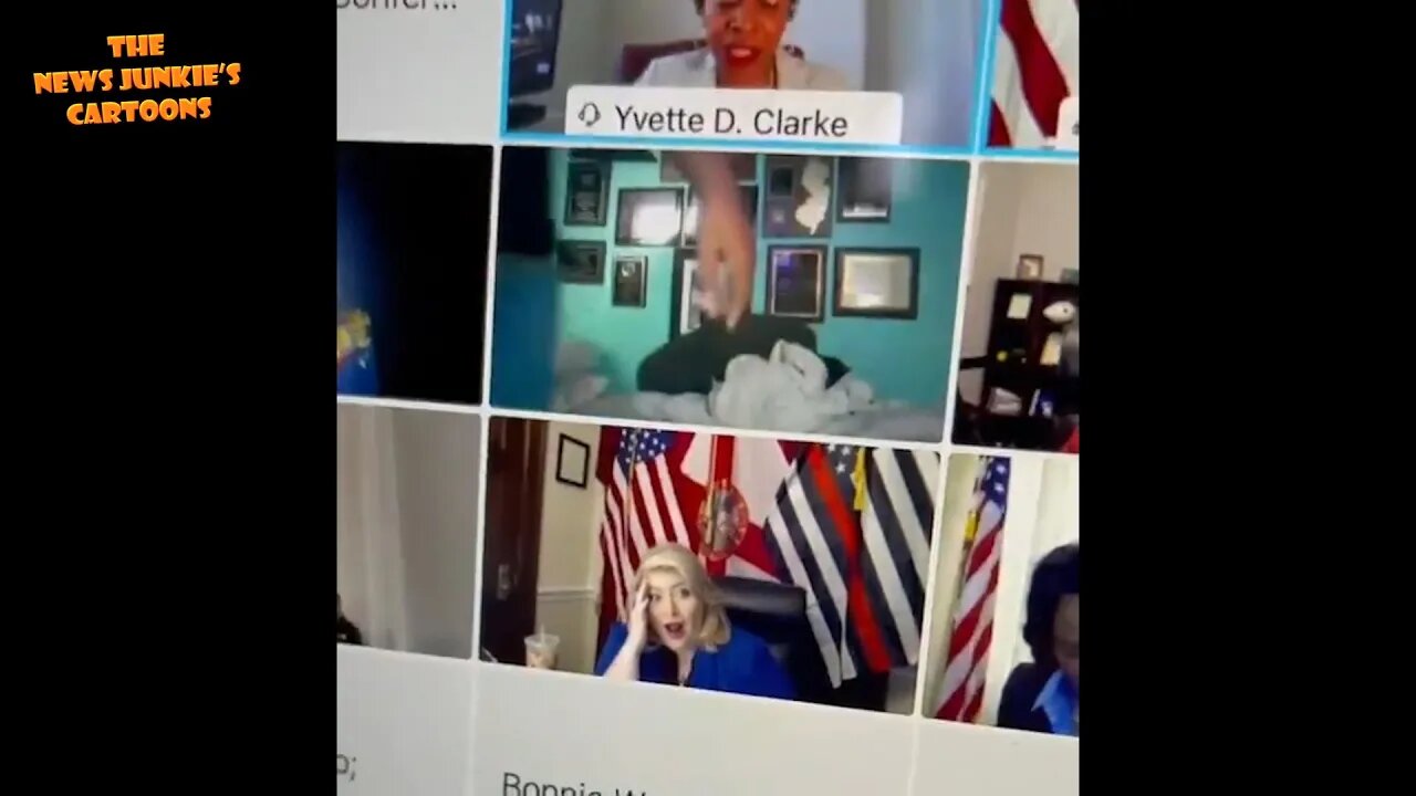 Democrat Representative attended zoom meeting straight out of bed.