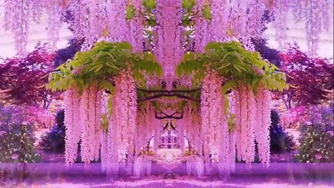 Very beautiful blooming wisteria