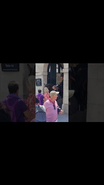 when the blues and royals get back these tourist are gonna get sauted #horseguardsparade