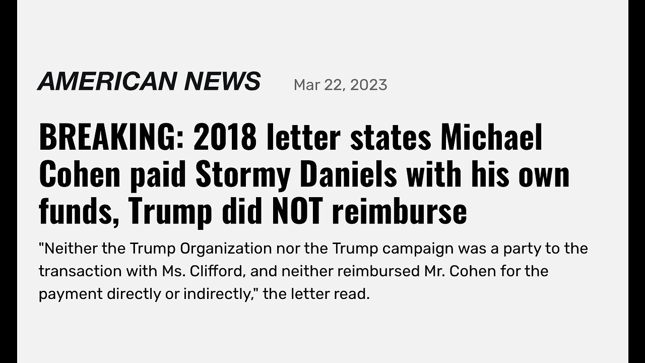 BREAKING: Trump is INNOCENT!