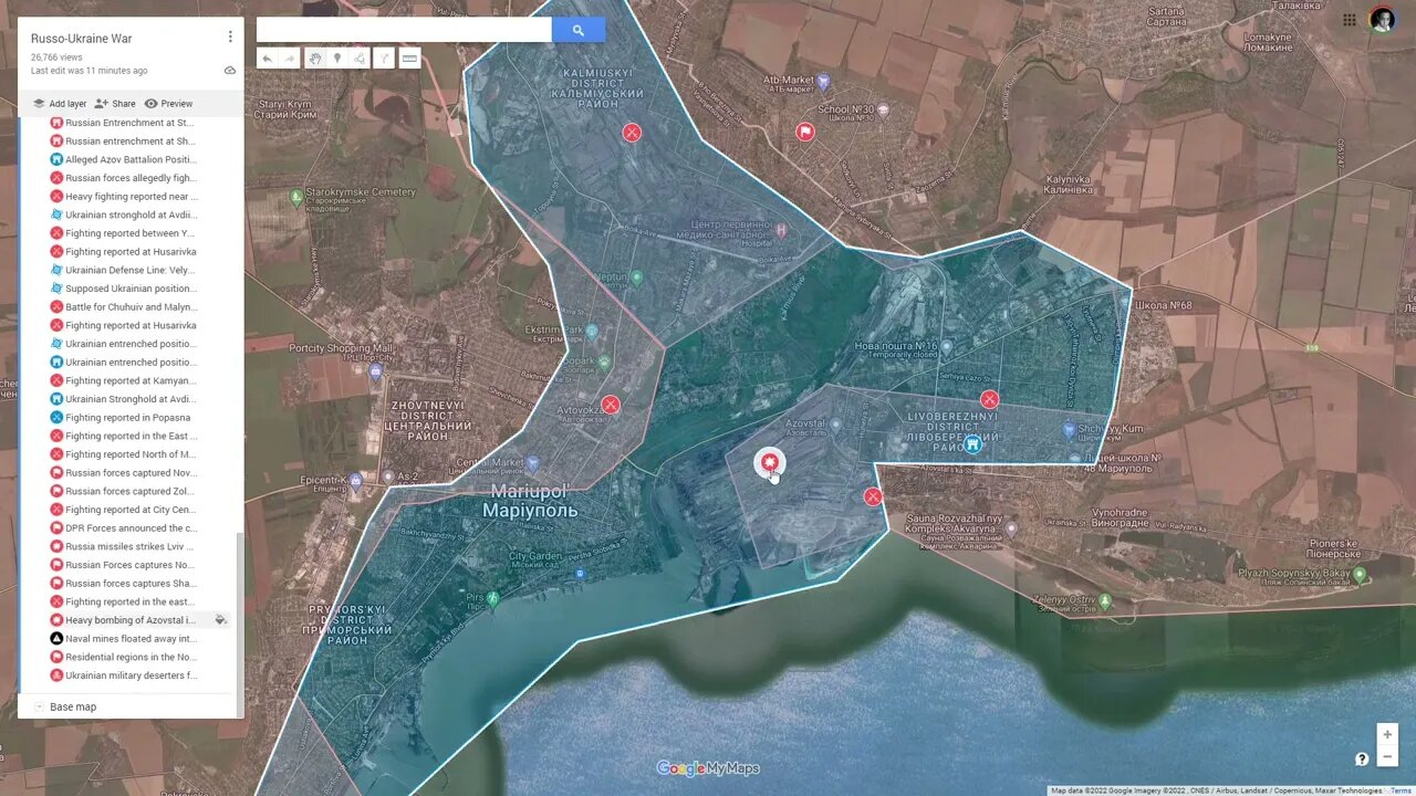 [ Ukraine SITREP ] Day 23 Summary - Velyka Novosilka line broken; Northeast of Mariupol under DPR