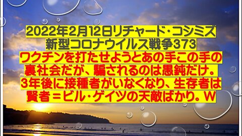 2022年２月１２日リチャード・コシミズ 新型コロナウイルス戦争３７３