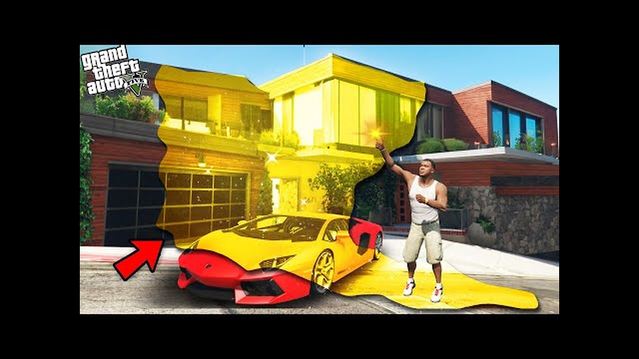 GTA 5 - Franklin Touch Anything Turns Into Gold Including His House