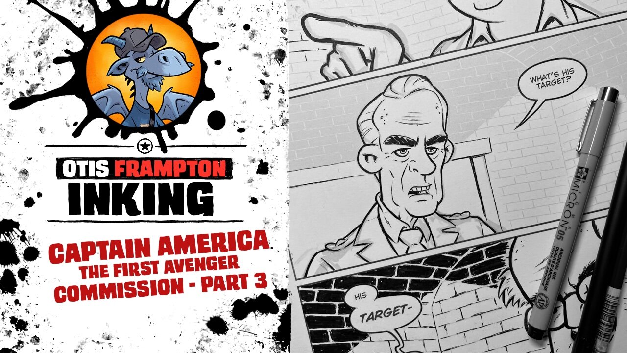 Inking A Captain America Commission! - Part 3