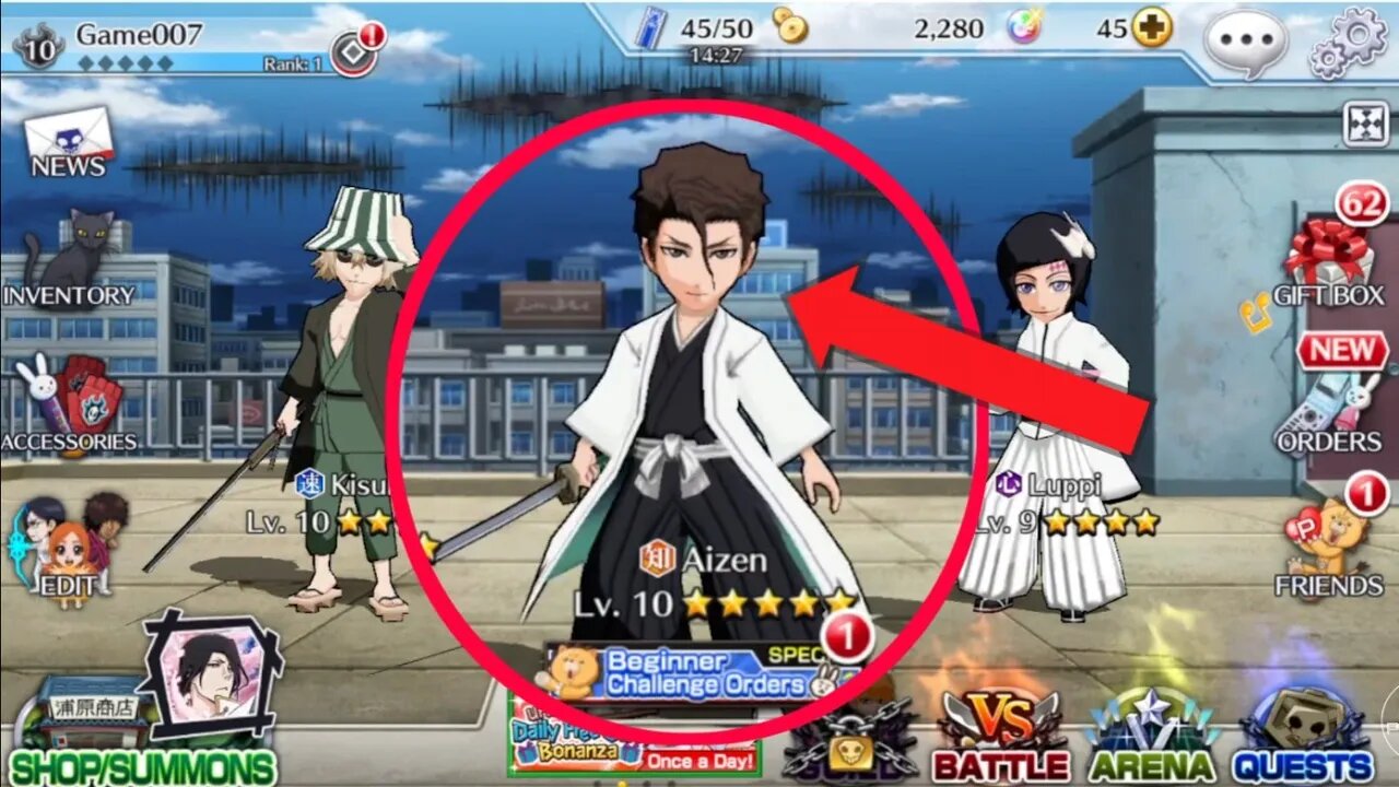 Ganhei o AIZEN SOUSUKE e Fiz uns Testes nele - BLEACH Brave Souls