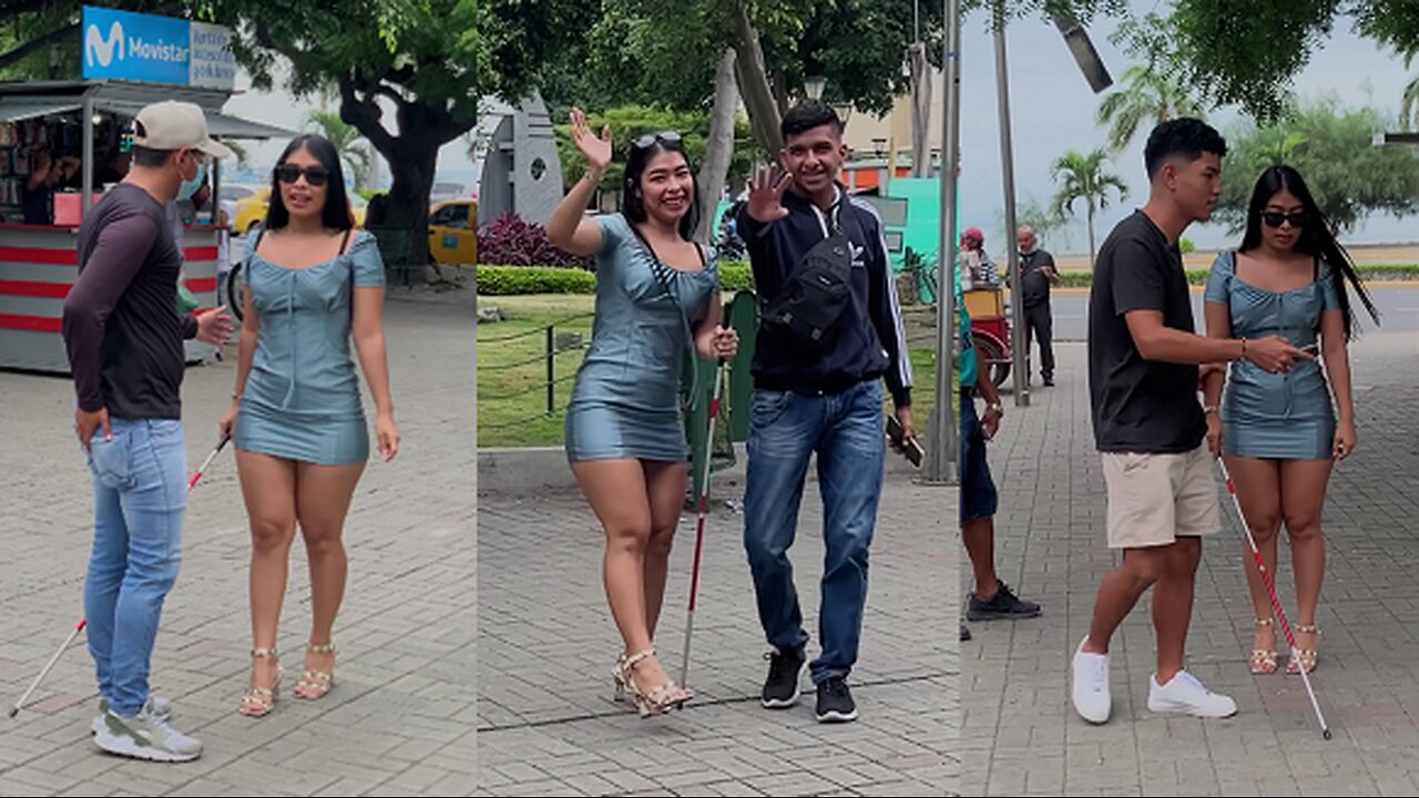 Caroline Ariana Pico -The prank of the blind 🤣👇