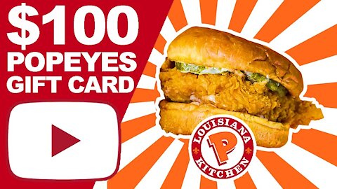 Popeyes $100 Gift Card😱