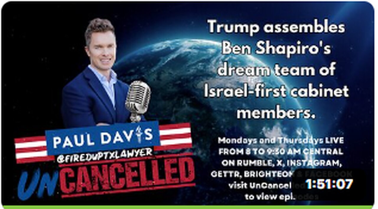 Trump assembles Ben Shapiro's dream team of Israel-first cabinet members.