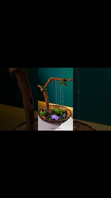 Catch your zen with this creative cement idea! 🌳 #shorts #craft #decoration #5minutecrafts