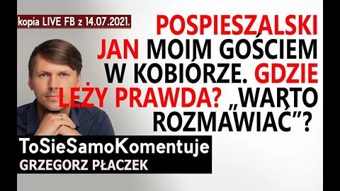 Jan Pospieszalski dziś moim gościem. "Warto Rozmawiać"? Gdzie leży prawda?