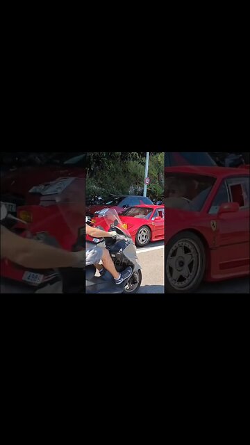 👌🔥INSANE Ferrari F40 idling. Bumper to bumper traffic in F40 TOTAL BOSS! #ferrari #f40