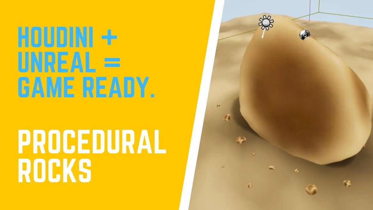 HOUDINI + UNREAL: GAME READY 1 - PROCEDURAL ROCKS (Tutorial em Português)