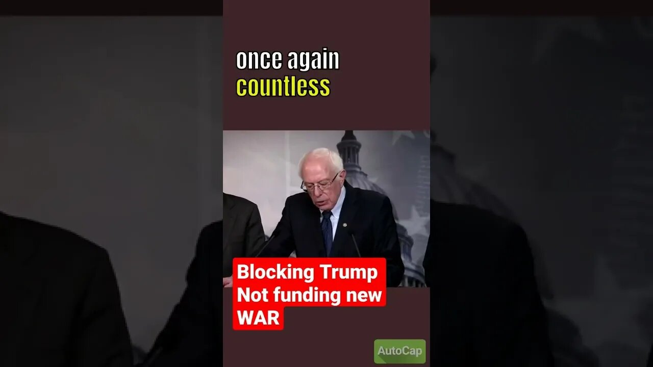 Bernie Sanders Blocking TRUMP funding war on Iran #trump #russia #berniesanders #iran