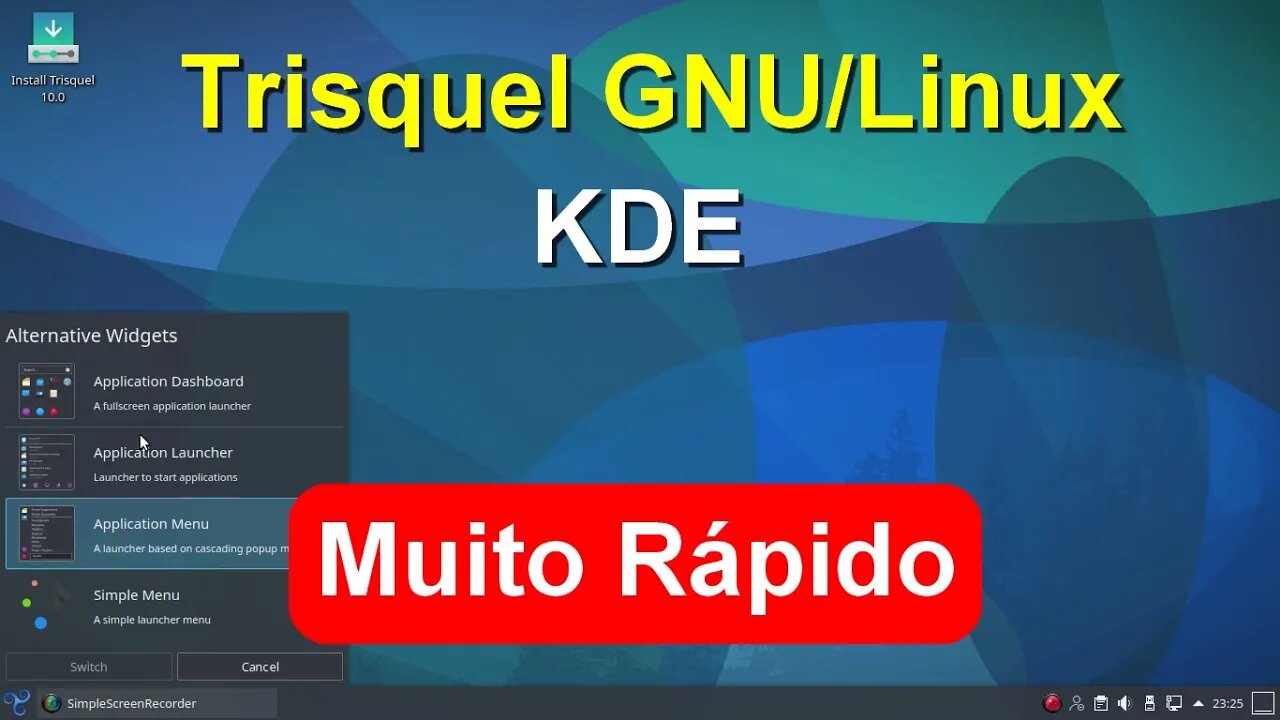 Trisquel GNU/Linux KDE. Sistema gratuito para usuários, pequenas empresas e centros educacionais.