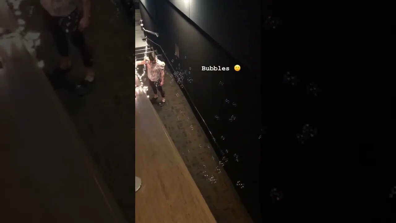 Bubbles at our sales launch in a movie theatre