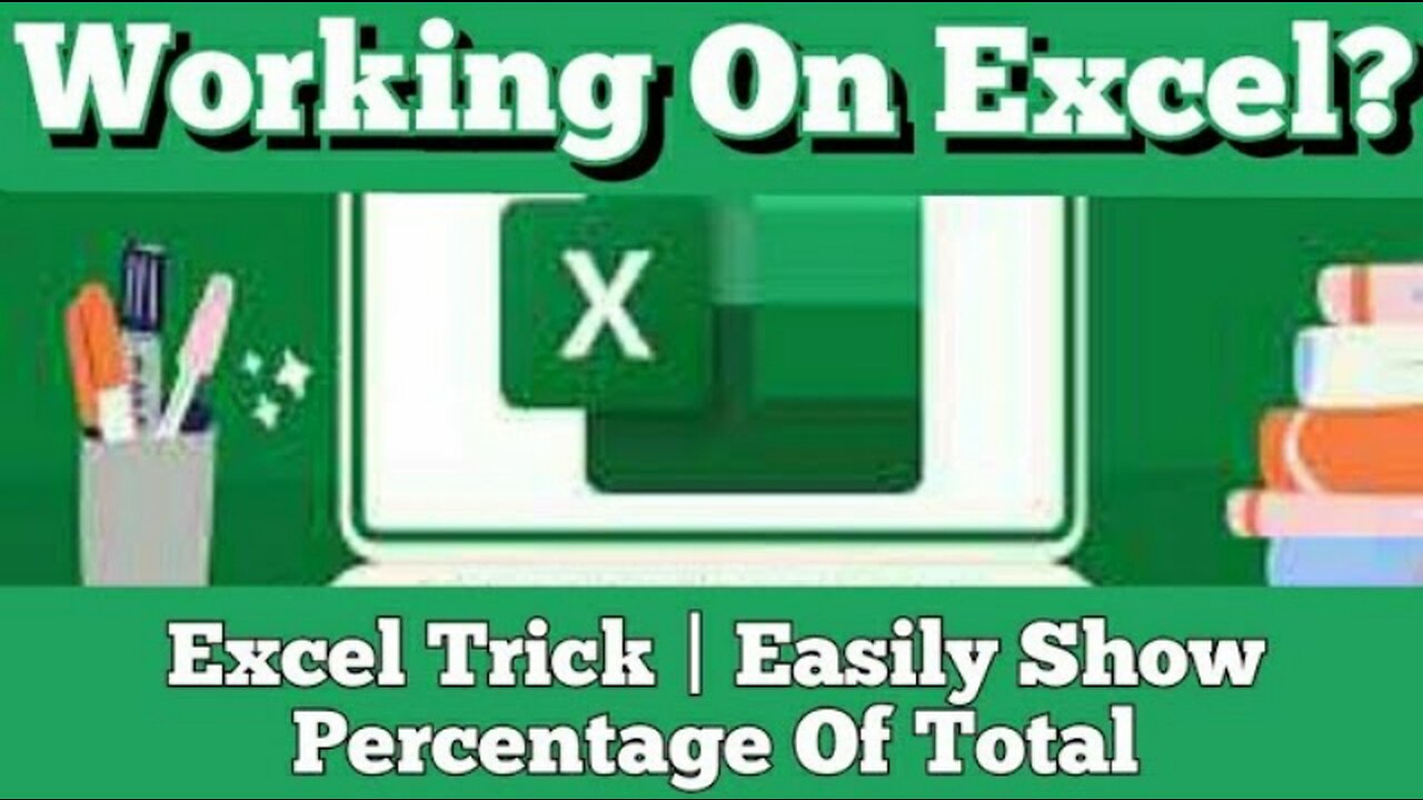 Working On Excel? Excel Trick | Easily Show Percentage Of Total