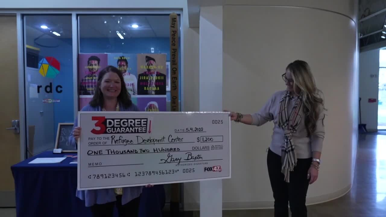 Refugee Development Center receives $1,200 from Fox 47 Three Degree Guarantee