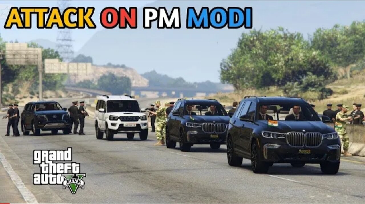 Attack on Indian PM Modi | Security in Action - GTA 5