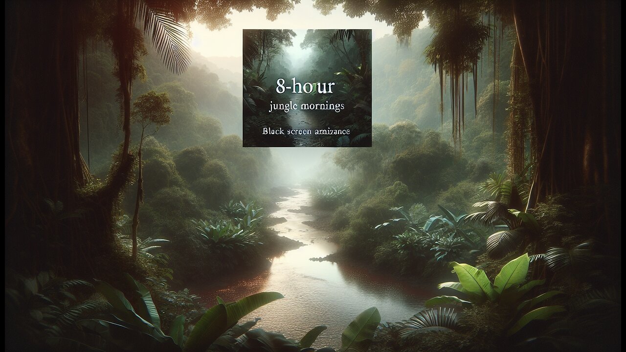 Escape to Jungle Mornings: 8-Hour Black Screen Ambiance