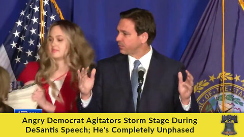 Angry Democrat Agitators Storm Stage During DeSantis Speech; He's Completely Unphased