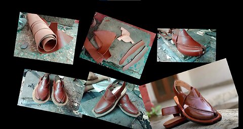 Hand Made shoe making process peshawari chappal kahiri