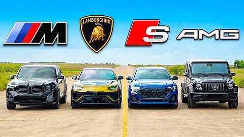 BMW XM v Lambo Urus v AMG G63 v Audi SQ8: DRAG RACE