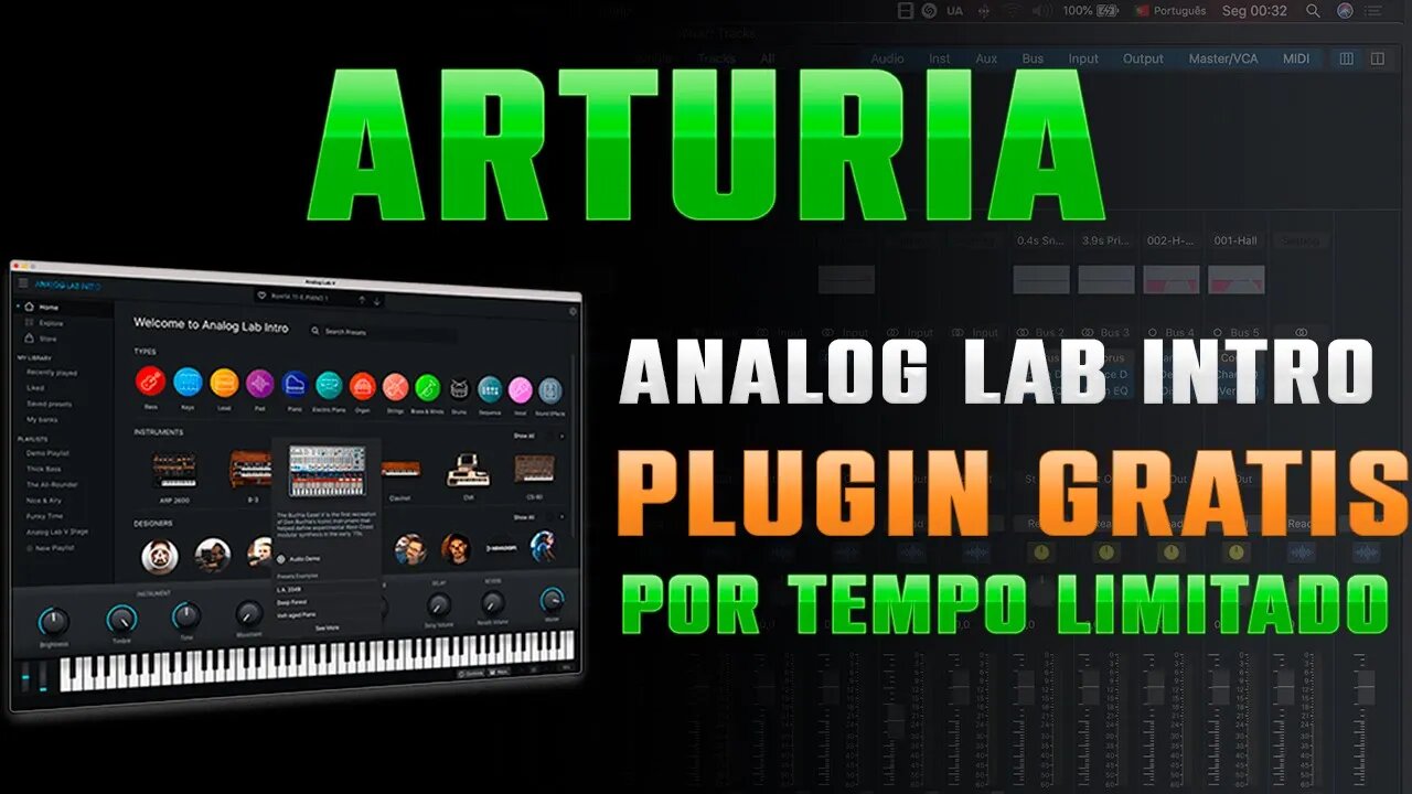 Arturia Analog Lab Intro GRÁTIS POR TEMPO LIMITADO #analoglabintro #arturia #pluginsgratis
