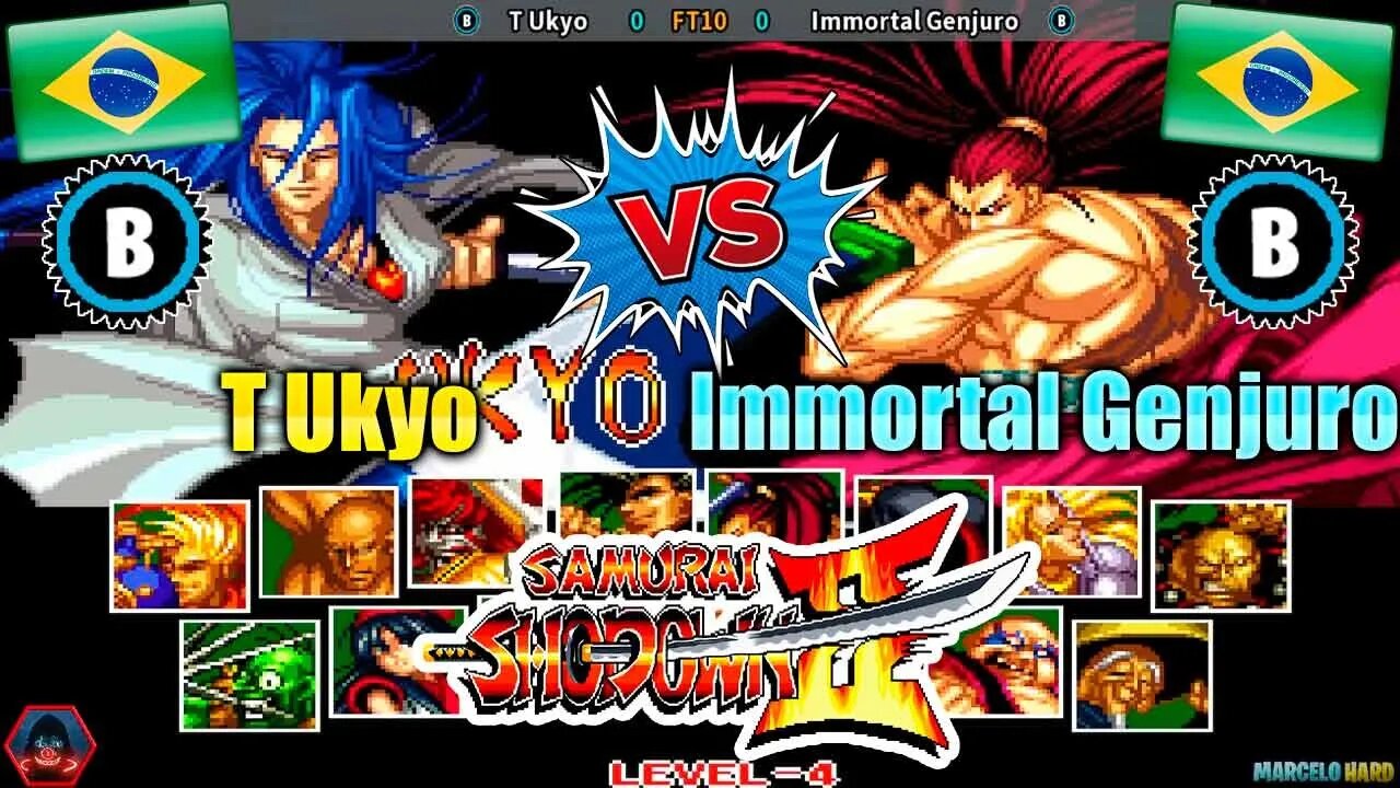 Samurai Shodown II (T Ukyo Vs. Immortal Genjuro) [Brazil Vs. Brazil]