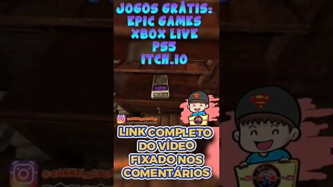 GTA 5 GRÁTIS, JOGOS GRÁTIS EPIC GAMES, JOGOS GRÁTIS XBOX e JOGOS GRÁTIS NA ITCH.IO #shorts