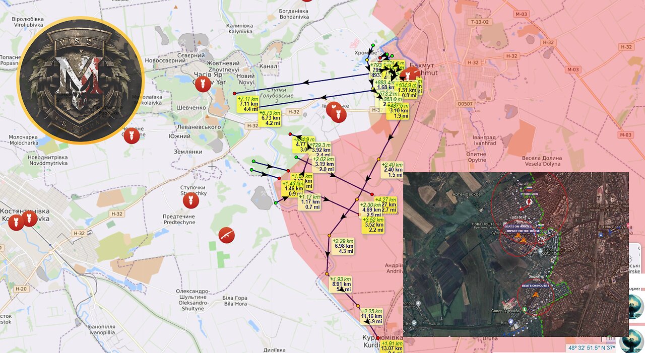 The Donbass Zugzwang | The Last 1.59 Square Kilometers Of Bakhmut. Military Summary For 2023.05.15