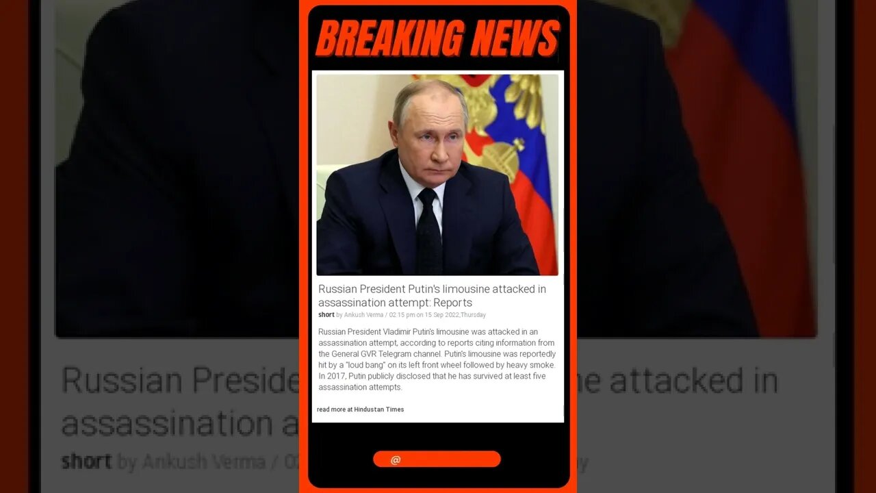 Russian President Putin's limousine attacked in assassination attempt: Reports | #shorts #news