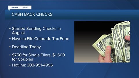 Deadline to file 2021 taxes for TABOR checks