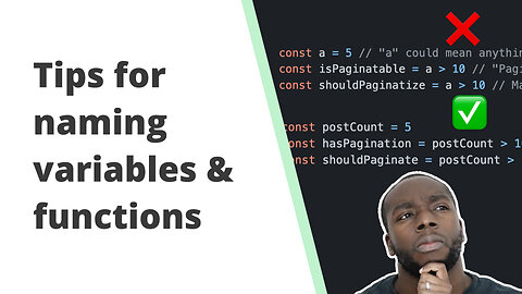 Tips for naming variables and functions in programming | Javascript