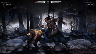 Mortal Kombat X: Scorpion (Inferno) vs Kung Jin (Ancestral) - 1440p No Commentary