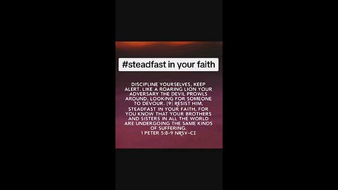 steadfast in your faith #discipline #biblebuild #bibleverseoftheday📖😇 #Bible