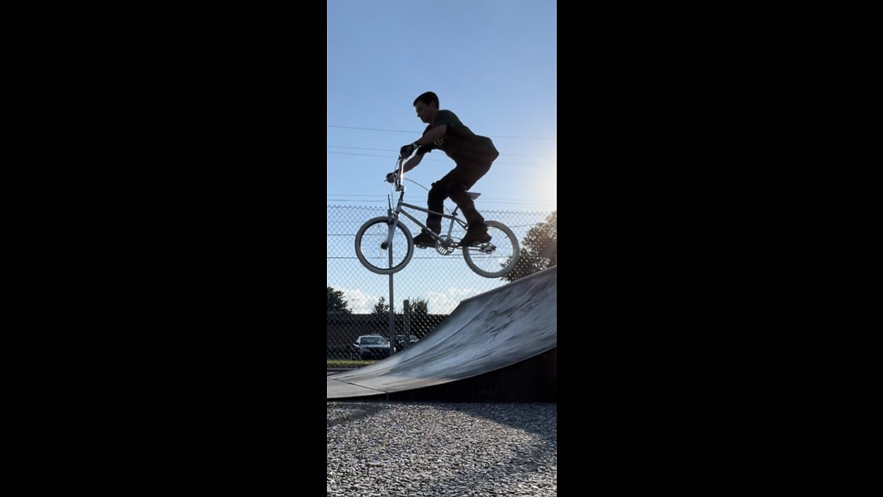 Bmx jumping my gt dyno off the big ramp.